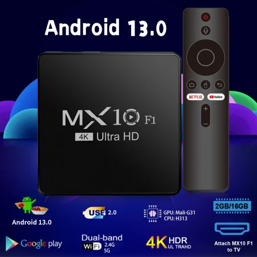 Decodificador Android TV Box 2024 4K Android 13