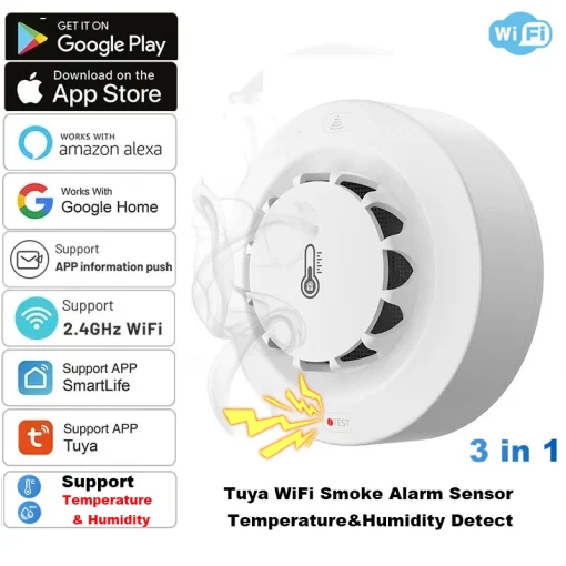 Detector de Humo WiFi Tuya