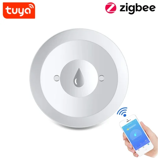 Detector de fugas de agua Zigbee Tuya, monitor remoto app Ai