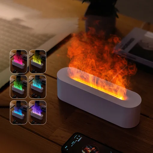 Difusor de Aroma RGB con Llama y Humidificador