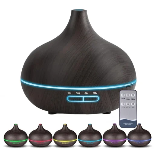 Difusor de Aroma USB color madera de 550ml