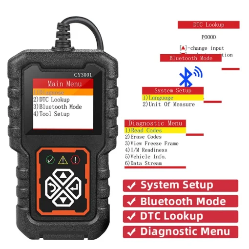 Dispositivo de Detección de Fallos Automotrices CY3001