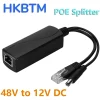 Divisor de cable adaptador de conectores PoE HKBTM 48 V a 12 V