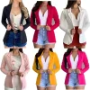 Elegante blazer deportivo para mujer, manga larga