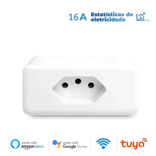 Enchufe inteligente Wi-Fi 16A estándar brasileño Tuya