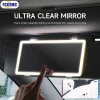 Espejo de maquillaje LED HD con parasol, espejo retrovisor interior de coche recargable