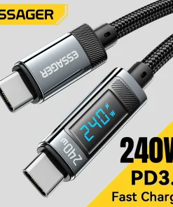 Essager 240W USB-C a USB-C Cable 100W PD