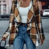 Estilo elegante y moderno para mujeres Chaquetas de cuadros europeas y americanas