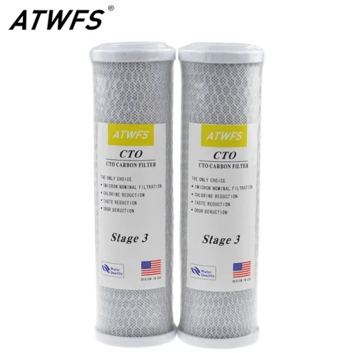 Filtro de agua universal ATWFS, 2 uds., cartucho de carbón activado