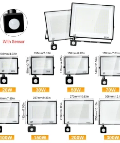 Foco LED con detector de movimiento 50W