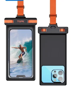 Funda TOPK para móvil impermeable,[pantalla táctil bajo el agua], IPX8