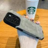 Funda de silicona con cuero mate para iPhone