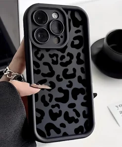 Funda de silicona con estampado de leopardo para iPhone