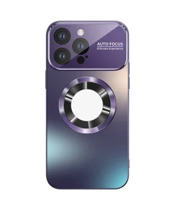 Funda magnética color titanio para iPhone 16 15 14 13 12 11