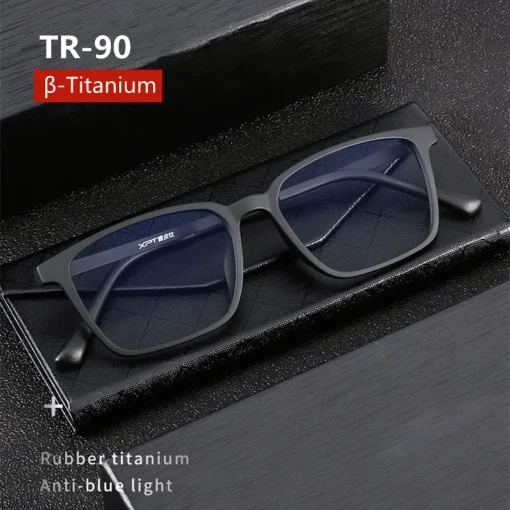 Gafas de lectura fotocromáticas de titanio ultraligeras antiluz azul