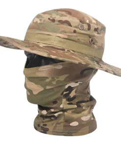 Gorra Boonie de camuflaje, pasamontañas, sombrero plegable, suave, para caza al aire libre, pesca, sombrero de ala ancha, protector solar