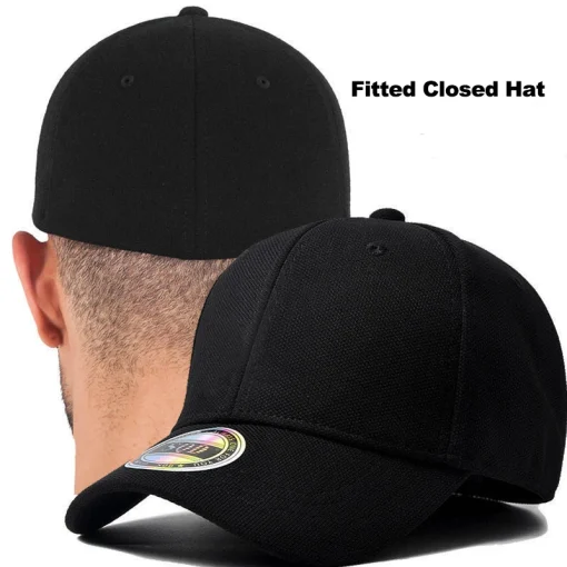 Gorra de béisbol ajustada cerrada para exteriores, deportes, golf, para hombre y mujer