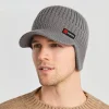 Gorra de béisbol cálida de punto para hombre