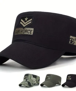 Gorra militar plana de capitán