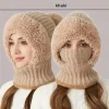 Gorra tejida forrada con forro polar de invierno con orejeras