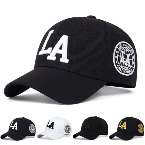 Gorras Béisbol Unisex LA Bordado Ajustables