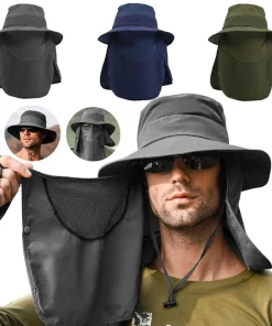 Gorras de pescador desmontables con visera