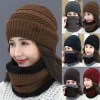 Gorro bufanda de invierno térmico para hombre y mujer