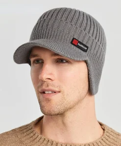 Gorro de Invierno Cálido Hombre Orejeras Grueso