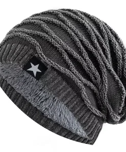 Gorros de invierno holgados unisex con forro de piel