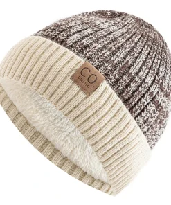 Gorros de invierno unisex bicolor nuevos con borla