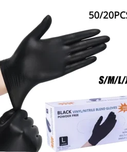 Guantes Desechables de Nitrilo Negro