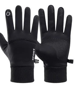 Guantes deportivos de invierno para hombre, impermeables, cortavientos