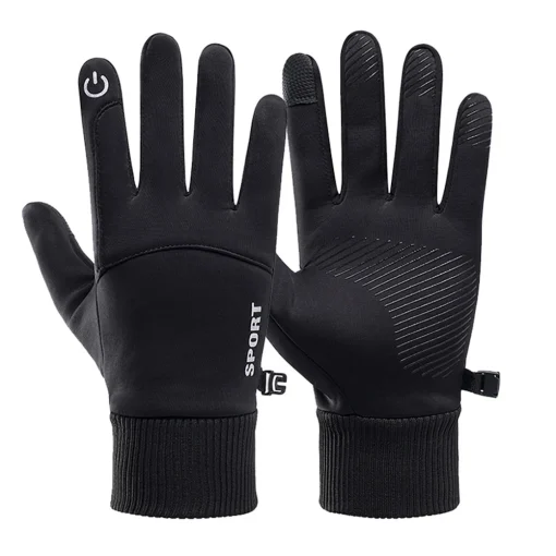 Guantes deportivos de invierno para hombre, impermeables, cortavientos