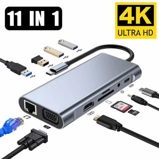 Hub USB-C 11 en 1 para MacBook Air Pro