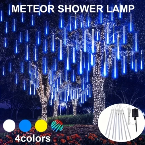 Iluminación Cadena Lluvia Meteoros Solar