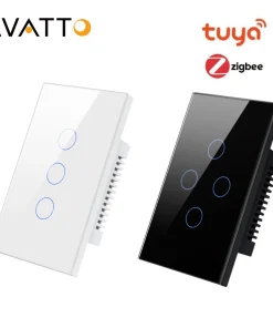 Interruptor de luz inteligente AVTTO Tuya Zigbee, interruptor táctil de pared