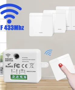 Interruptor de relé inalámbrico para pared 433 Mhz