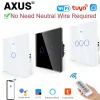 Interruptor inteligente AXUS UE WiFi domótico táctil RF433 sin neutro