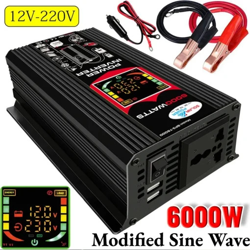 Inversor de coche 6000W USB doble