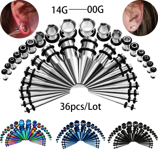 Juego de expansión de dilatadores de 36 piezaslote 14G-00G