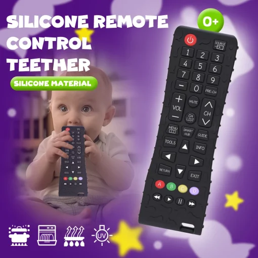 Juguete de silicona para bebés, control remoto de TV