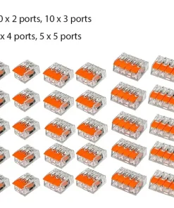 Kit Conectores Eléctricos Abrazaderas de Cables