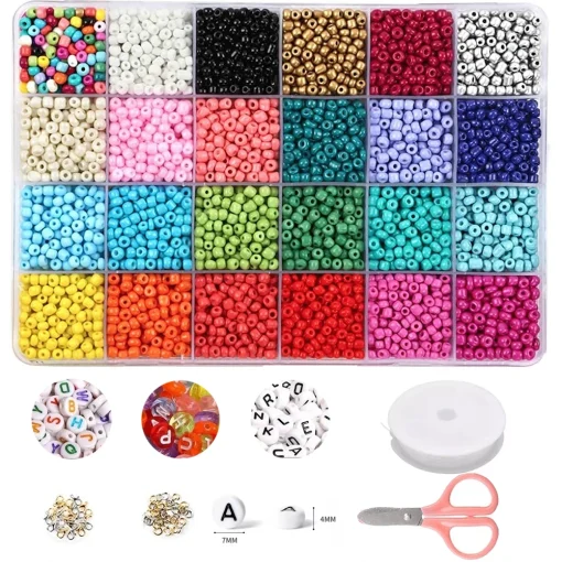 Kit de 3000 cuentas de semillas para pulsera