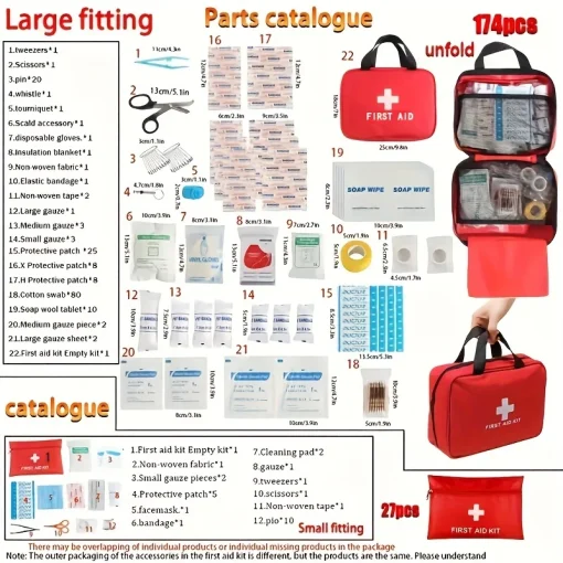 Kit de primeros auxilios de lujo 245PCS