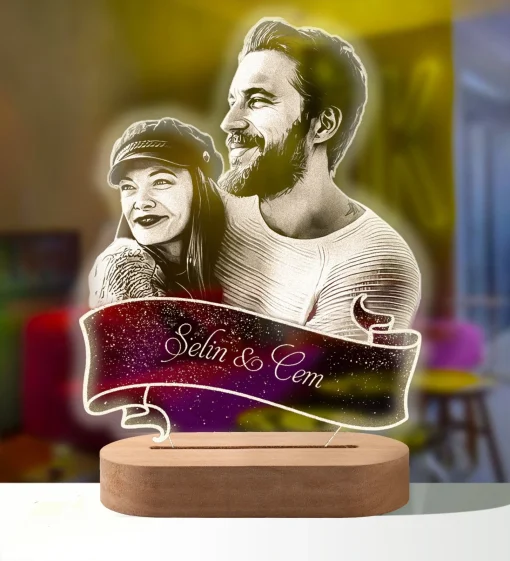 Lámpara fotográfica 3D personalizada