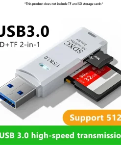 Lector de tarjetas USB 3.02.0 2 en 1 multifuncional