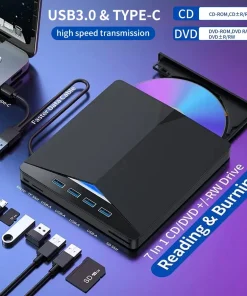 Lector grabador reproductor óptico de DVD RW CD externo