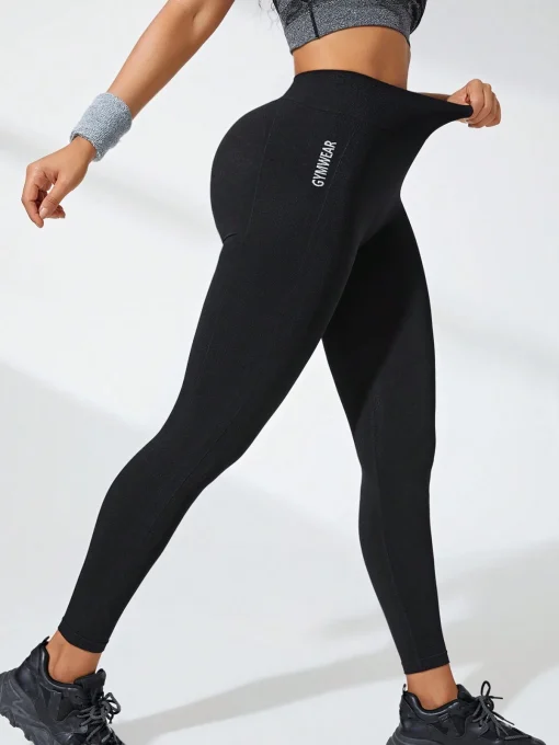 Leggins de yoga de tiro alto para mujer con diseño