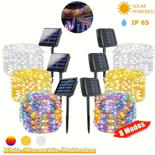 Luces de Cadena Solares de 300 LED