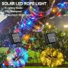 Luces de cuerda tubulares LED solares impermeables